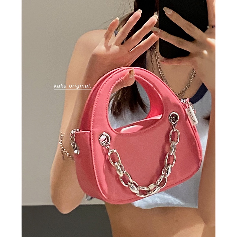 Suhao desain niche tas tangan wanita 2021 baru trendi fashion chain chain underarm bag all-match in single shoulder messenger bag