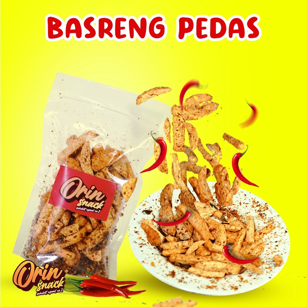 basreng pedas daun jeruk dan original