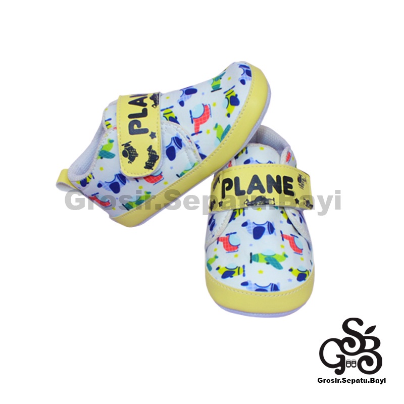 sepatu bayi baby shoes prewalker laki laki perempuan umur 2 - 12 bulan model PLANE pesawat ringan &amp; fleksibel