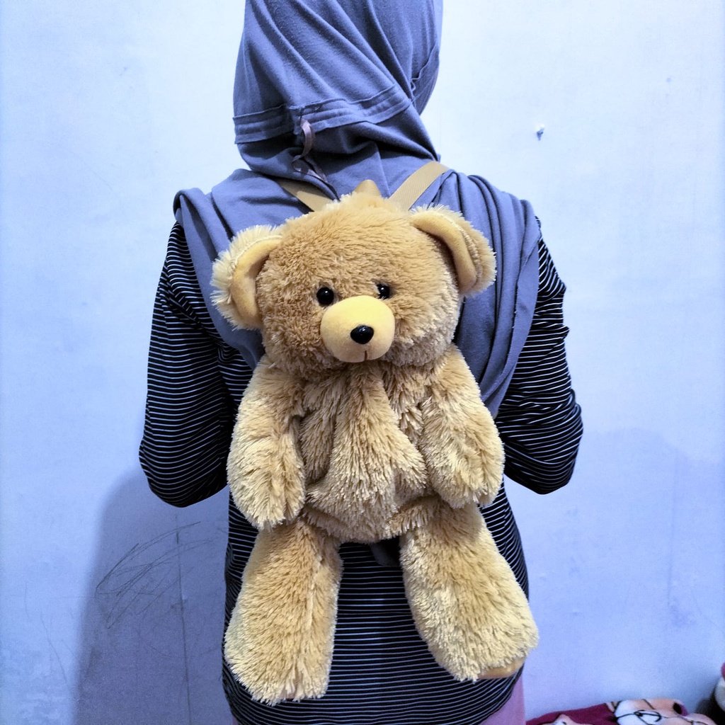 TAS RANSEL BONEKA TEDDY BEAR TAS RANSEL FLUFFY TAS BONEKA FLUPPY