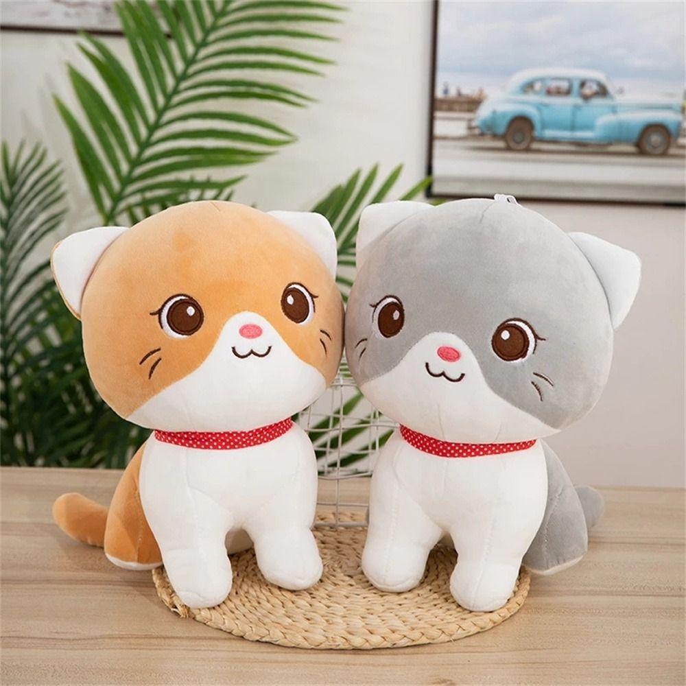 Nickolas1 Kucing Boneka Plush Hadiah Ulang Tahun Anak Laki-Laki Perempuan Boneka Kucing Lucu 24 cm Lembut Simulasi Hewan