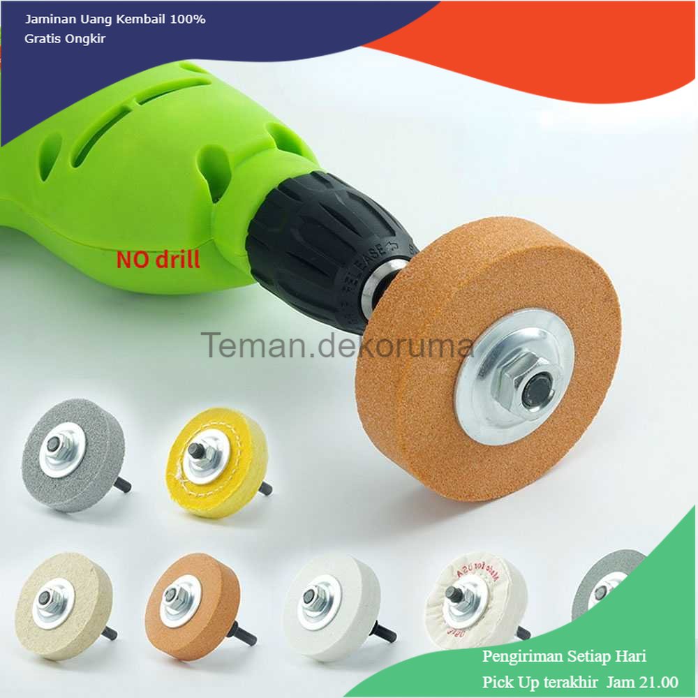 TD-PR2 AHCUGOUR Pad Poles Buffing Pad Polishing Wheel 75mm untuk Bor - AHC71