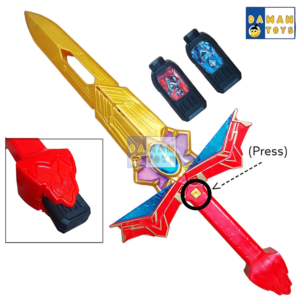 Mainan Ultraman Decker Dx Ultra Dual Sword Pedang Pedangan Ultramen