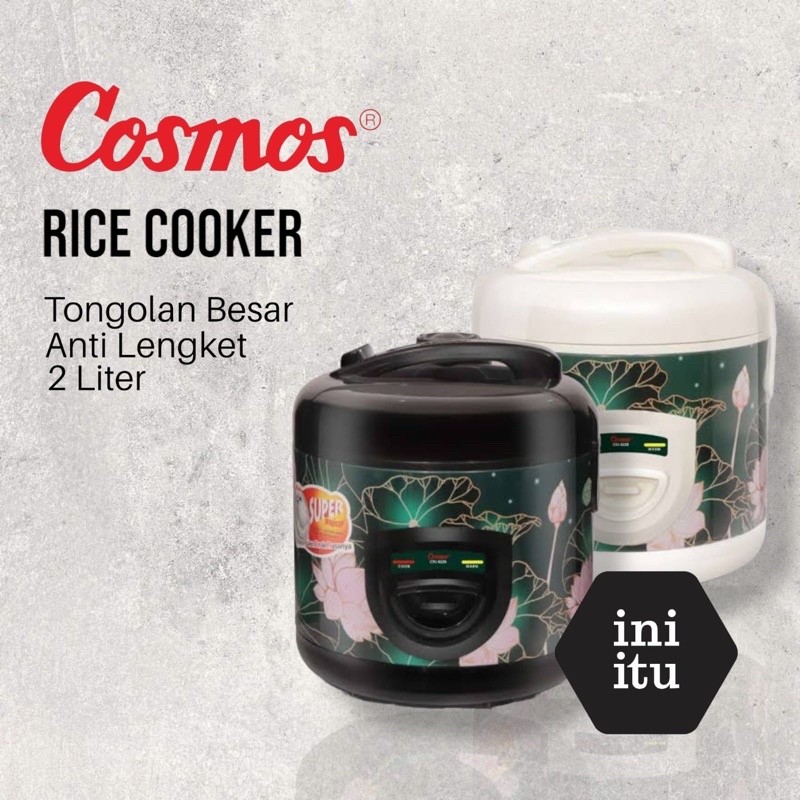 [ Cosmos ] Rice Cooker / Magicom Cosmos CRJ 8228 ( hitam / putih ) - Kapasitas 2 Liter