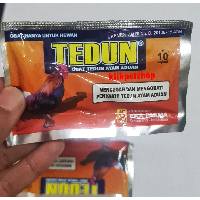 Tedun EKA FARMA Mengobati Penyakit Tedun Urat Kaki Dan Bulbul Ayam 10 butir