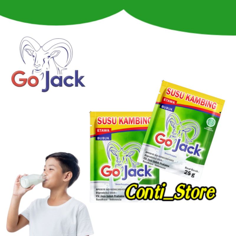 

Susu Kambing Etawa Go-Jack Full Cream Eceran Per 1 Sachet