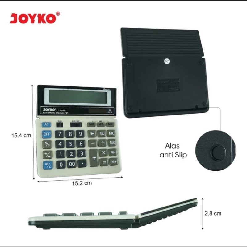 KALKULATOR JOYKO CC-868 CALCULATOR 12 Digit Desktop CC868 Big Display