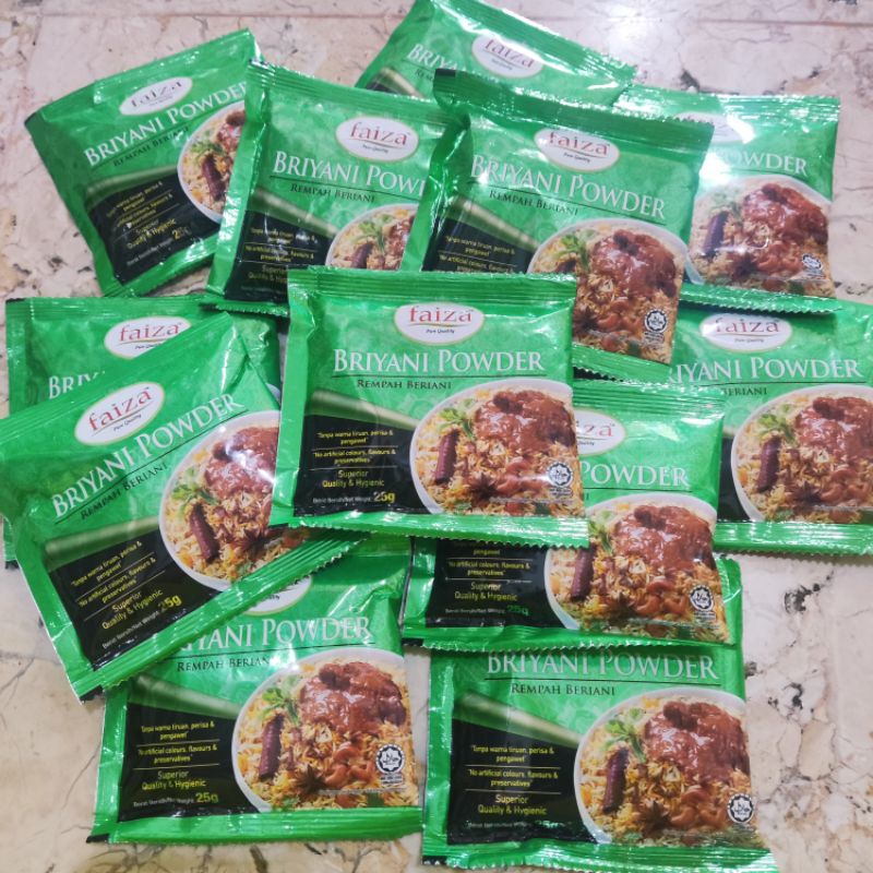 

Faiza Briyani Powder / bumbu nasi biryani
