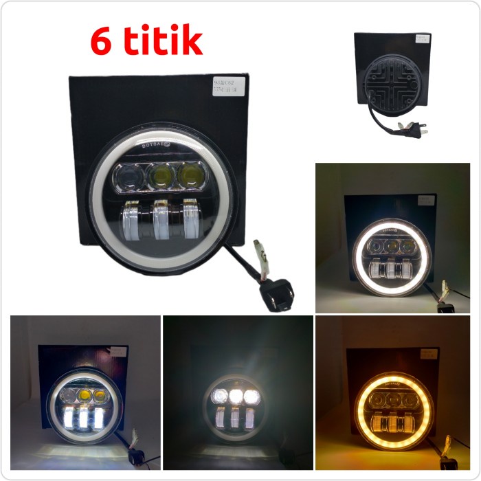 Lampu Daymaker Original New Series Bulat 5.75 Inch Universal Motor & M