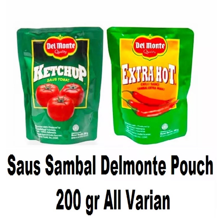 

Saus Sambal Del Monte Pouch 200 gr All Varian - Saus Delmonte 200 gr
