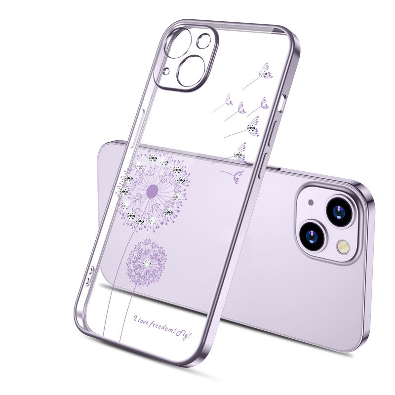 Soft Case Silikon Transparan Motif Dandelion Untuk IPhone 11 12 13 14 Pro Max X Xr XS Max 14 7 8 Plus 12 13 Pro