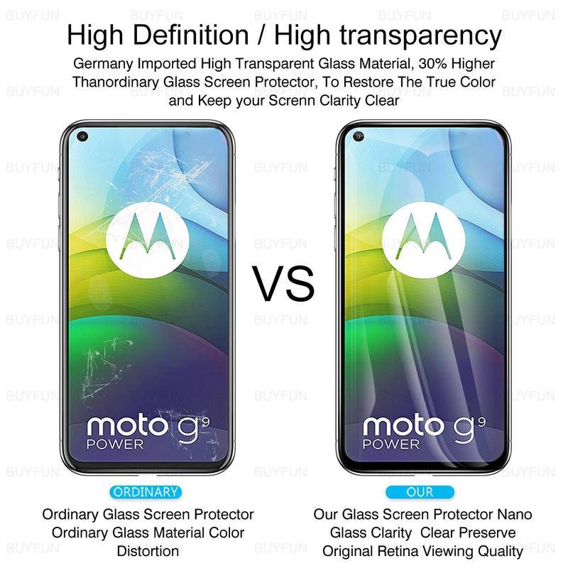 3pcs Pelindung Layar Tempered Glass HD Untuk Motorola Moto G9 Power Play Plus