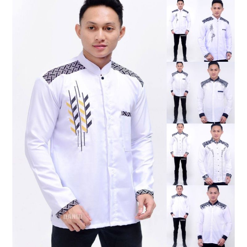 Baju Koko Pria Dewasa Lengan Panjang / Koko Syubbanul Muslimin / Koko Kombinasi Batik