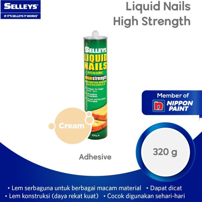 

SELLEYS LIQUID NAILS HIGH STRENGTH -320g- LEM KONSTRUKSI NIPPON PAINT