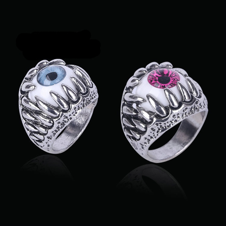 Cincin Desain Mata Devil Bahan Alloy Untuk Pria