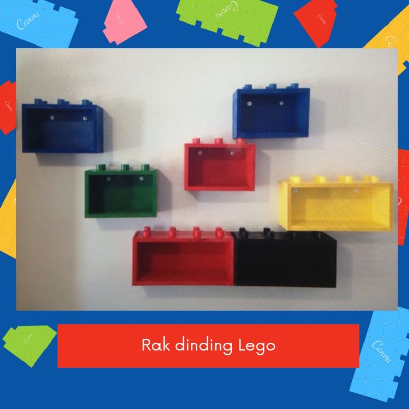 Rak dinding Lego, Rak buku model lego