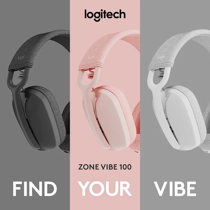 Headset Logitech Zone Vibe 100 Lightweight Wireless Headphone
