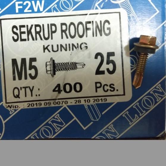 Jual Baut Baja Ringan Kuning Karet X Moon Lion Sekrup Roofing M X