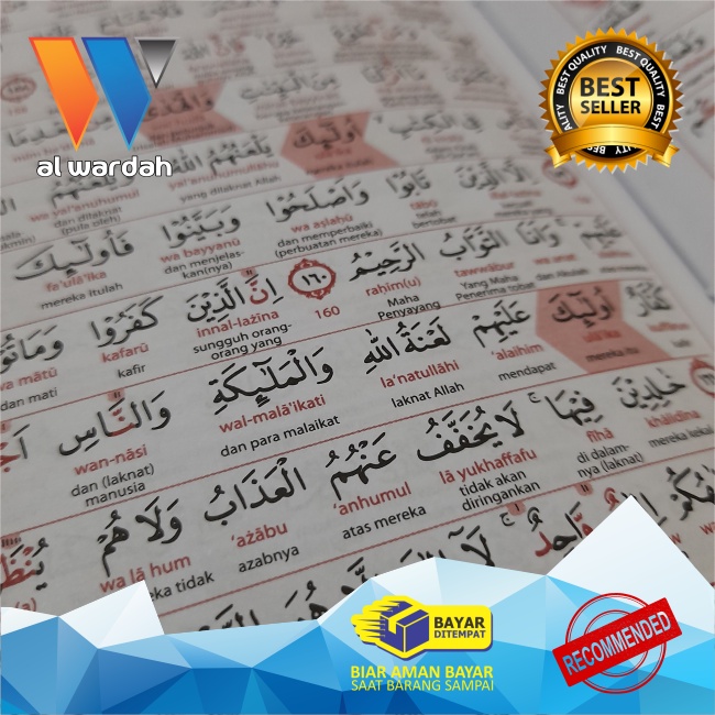 Harga Promo Al Quran Perkata Ukuran Besar A4 ( 30 X 21 Cm ) Al Khobir / Tajwid Kode terjemah Termura