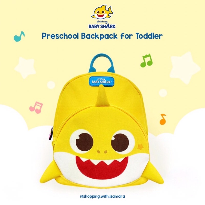Pinkfong Baby Shark Preschool Backpack for Toddler / Tas Ransel Anak