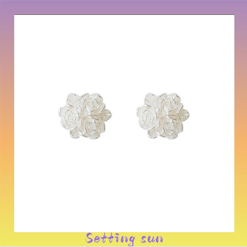 Anting-anting 925 Desain Sterling Silver Fashion Rose Anting-anting Premium Merasa Temperamen TN