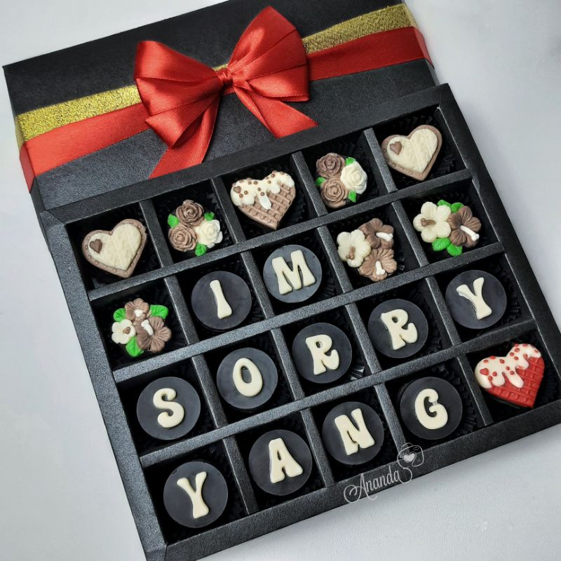 

cokelat ucapan i' m sorry sekat 20