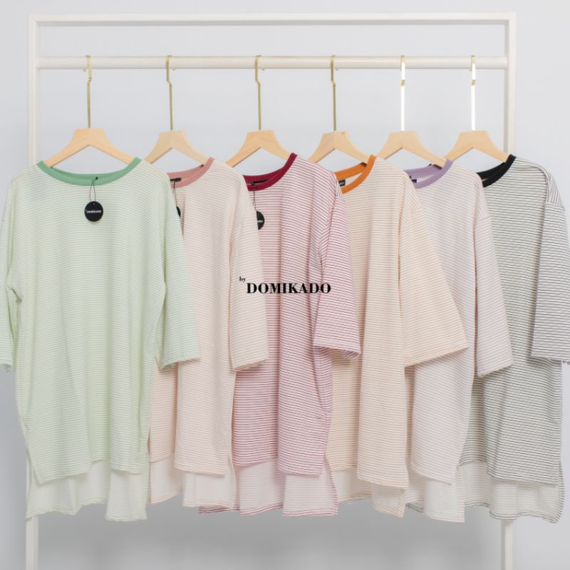 by Domikado | ELLE Oversize Shirt | Kaos oversize wanita | Kaos stripe oversize