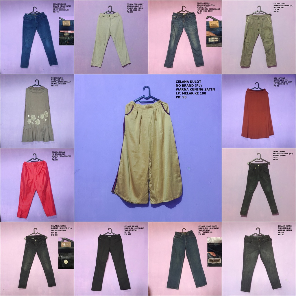 PRELOVED CELANA ROK JEANS BAHAN