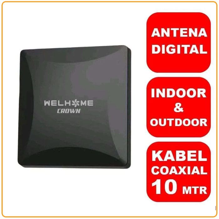 Antena Digital Televisi Merk WELHOME WH ANT8001 WH 8001 Outdoor Indoor bisa untuk STB Digital TV Receiver