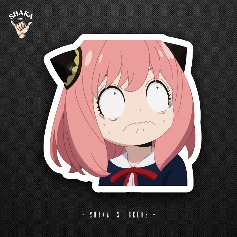 

Stiker Spy x Family Anya Lucu Aksesoris HP Sticker Laptop Helm