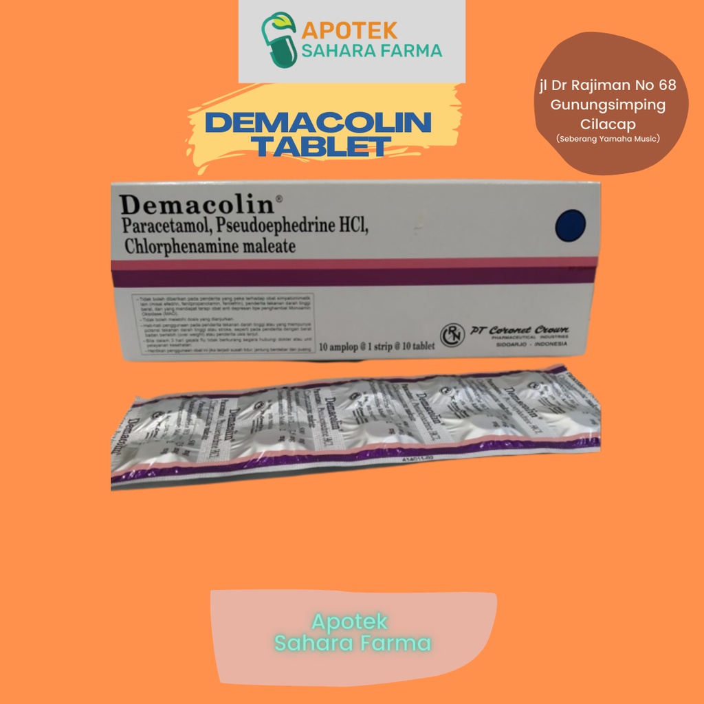 Jual Demacolin Tablet per Strip Obat Batuk dan Pilek | Shopee Indonesia