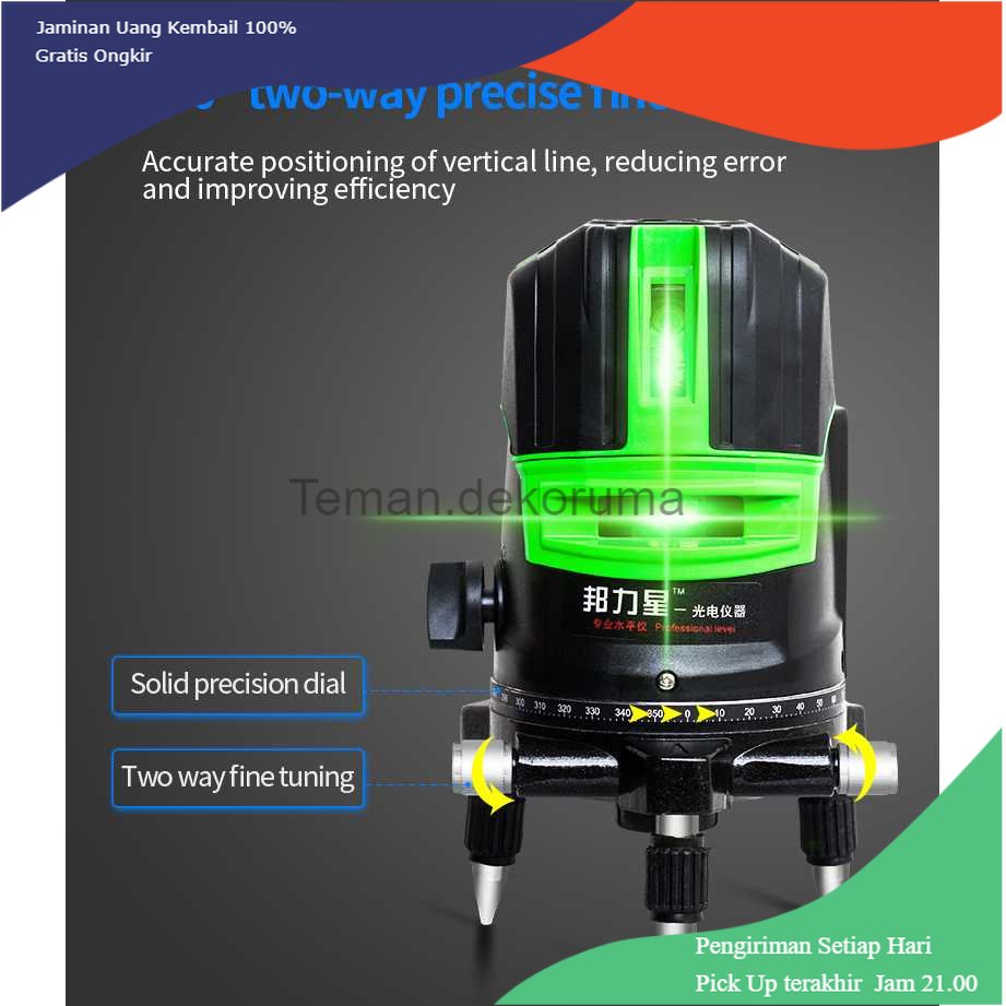 TD-PR2 Taffware Self Leveling Projector Green Laser 2 Line - SPY003