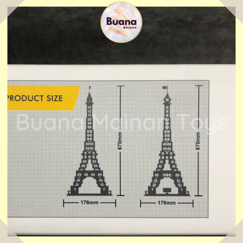 BRICKS WANGE ARCHITECT FRANCE EIFFEL TOWER PARIS MAINAN EDUKASI ANAK COWO CEWE BRICK BLOCK BALOK MODEL FAMOUS BUILDING 5217