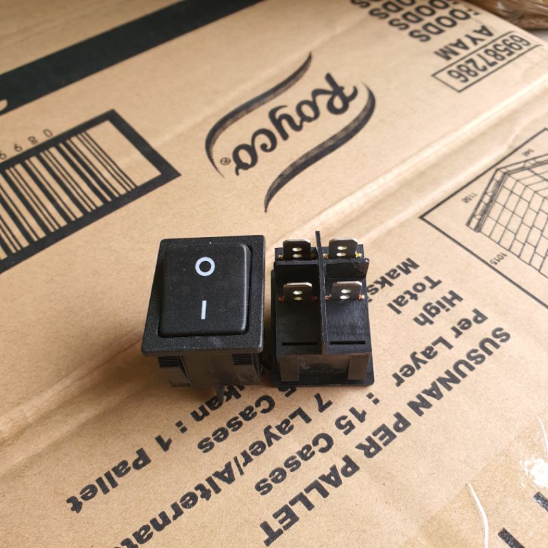 SAKLAR SWITCH KOTAK HITAM BESAR BAGUS MEREK ZN