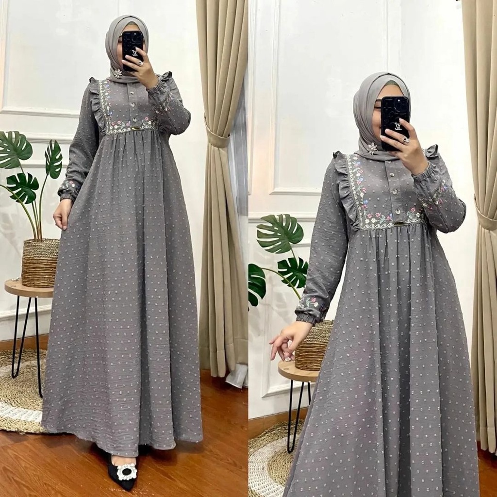 RABIRA DRESS GAMIS CRINKLE PREMIUM DRESS WANITA TERBARU 2022 BAJU KONDANGAN REMAJA KEKINIAN OOTD WANITA DRESS