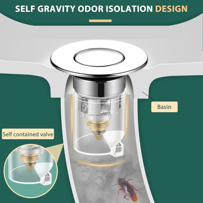 Filter Penyaring Saluran Air Multifungsi Bahan Kuningan Untuk Dapur / Kamar Mandi