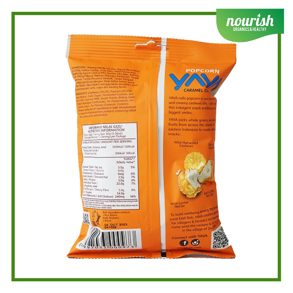 East Bali Cashew (YAVA), Popcorn Salted Caramel 60gr