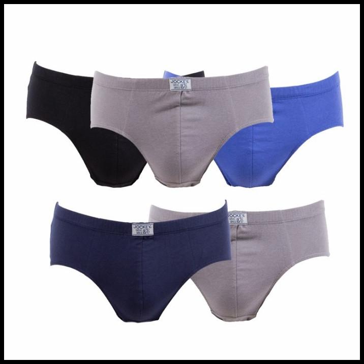 Promo Isi 5 Pcs Jockey Men Brief Celana Dalam Pria Segitiga Dalaman Cowok