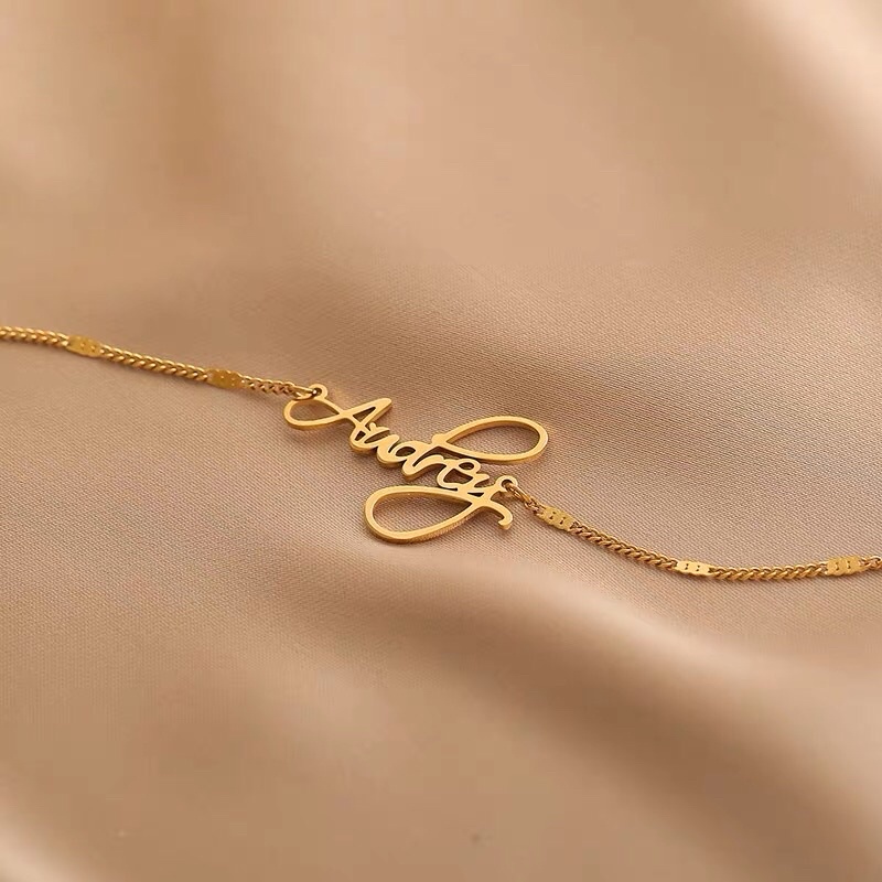 Kalung Titanium Gold Audry Korea Fashion Style Trending Premium