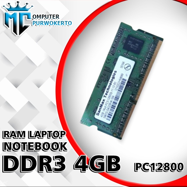 Ram Laptop Atau Sodimm DDR3 4Gb Pc 10600 1333 Mhz