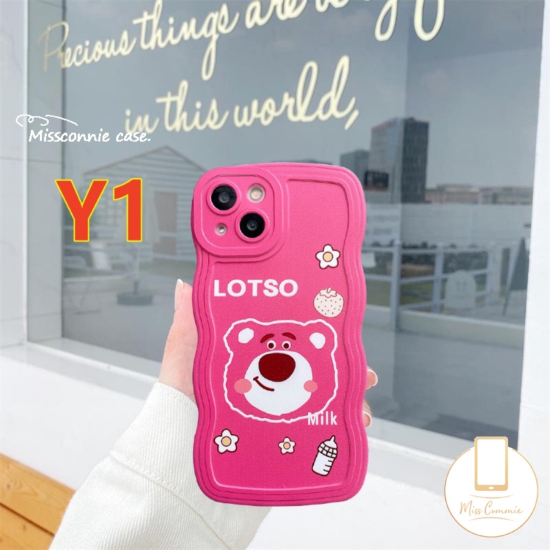 Soft Case Desain Kartun Beruang Strawberry Untuk iPhone 6 6s 7 8 Plus 11 14 12 13 Pro Max XR 14 Plus X XS Max SE 2020