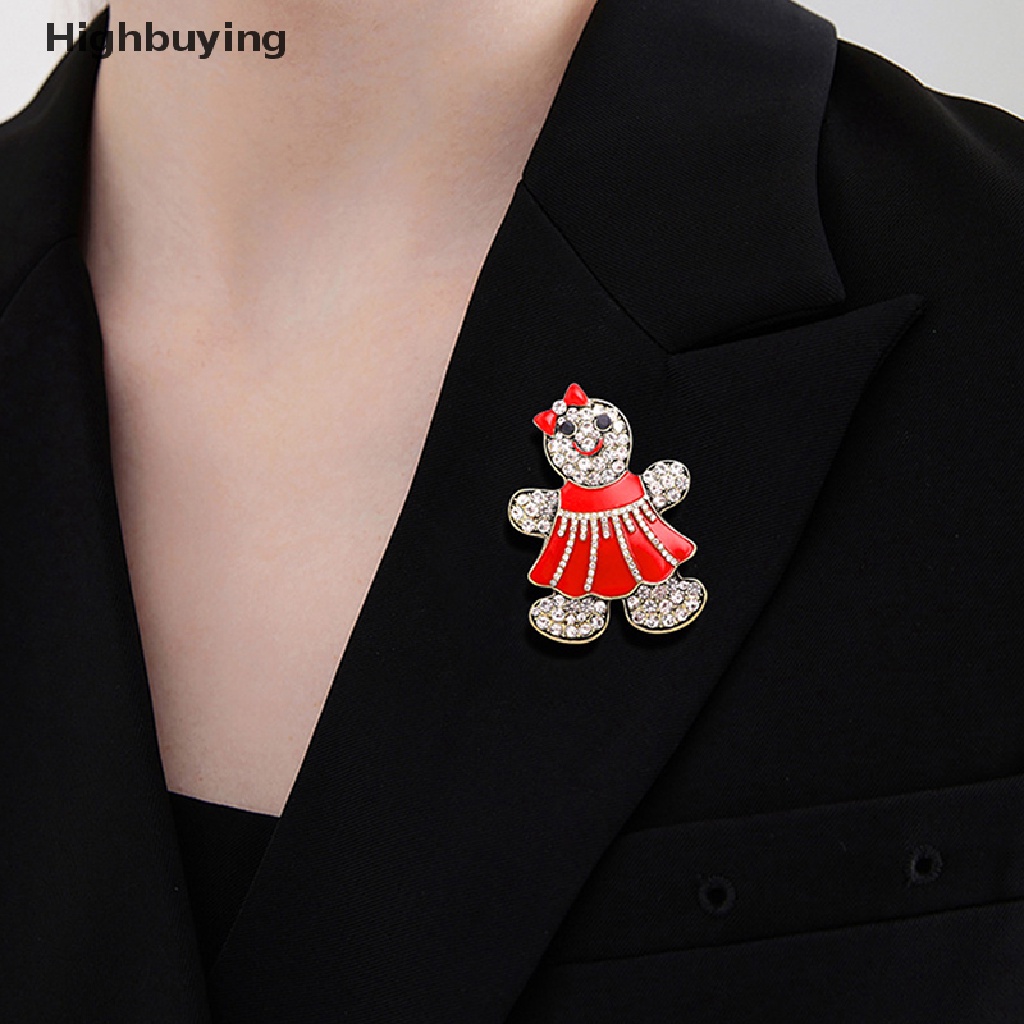 Bros Pin Enamel Desain Santa Flamingo Pohon Natal Snowman Snowflake Gaya Kasual Untuk Wanita Glory