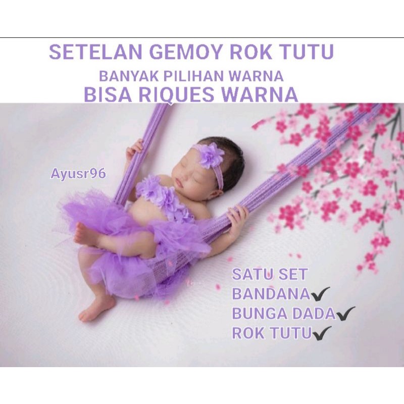 Kostum perempuan rok tutu setelan kumplit bayi newborn/kostum baby