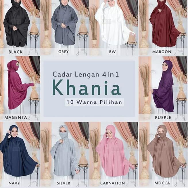 Hijab Instan Syari Cadar Lengan Khania/Jilbab Cadar/Jilbab Instant - Broken White