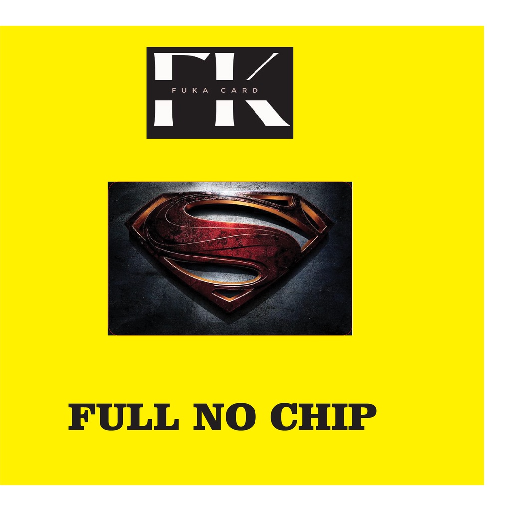 SUPERMAN vs batman LOGO SPECIAL EDITION skincard skin atm flazz kredit id card best - skin card waterproof anti air sticker atm