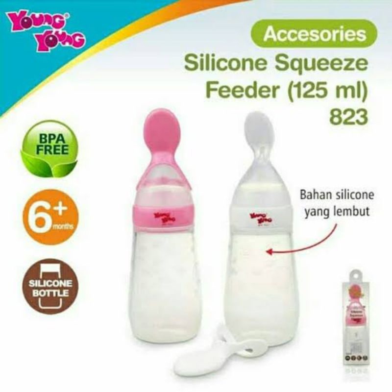 Young Young Acc Weaning Bottle Silikon 823 / Botol Sendok Bayi / Alat Bantu Makan Bayi