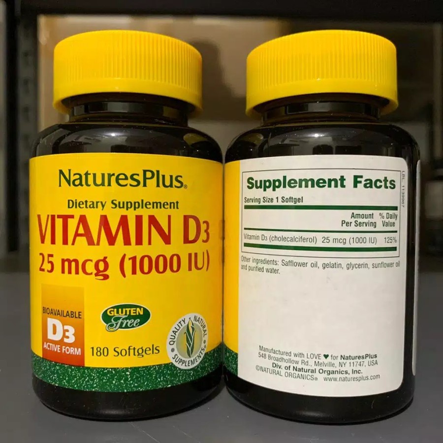 Ready Natures Plus Vitamin D3 1000 iu 180 softgels
