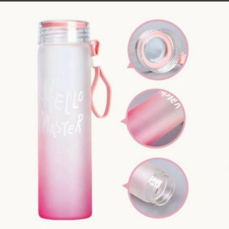 IKILOSHOP Tempat Botol Minum Hello Master Unik Termos Tumbler Kaca