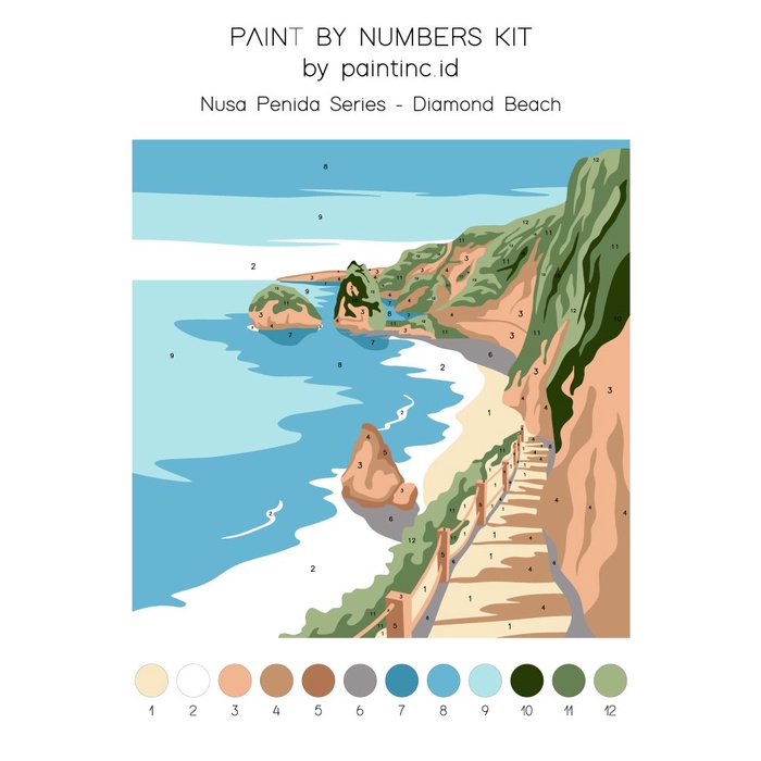 

Paint by Numbers Kit: Nusa Penida Series - Diamond Beach | PaintIncID - TANPA KUAS