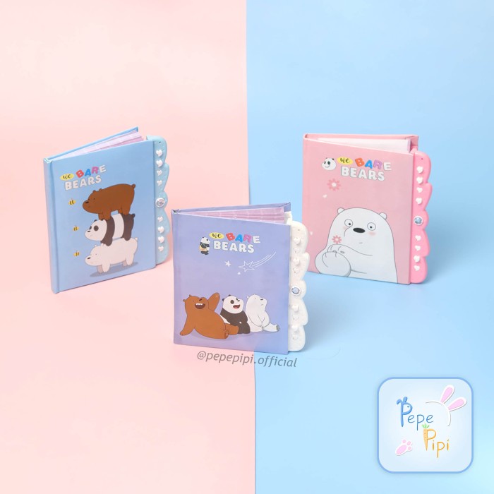 Jurnal Buku Diary Wbb / We Bare Bear Kunci Kode Kecil Note Book Jurnal Lucu